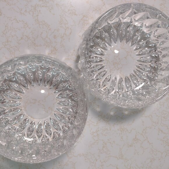 A pair of Stunning Cut Crystal, 24% lead, Sunflower Design - Picture 1 of 13